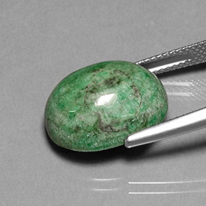 Maw-sit-sit naturale verde da 13,55 ct, taglio ovale, opaco