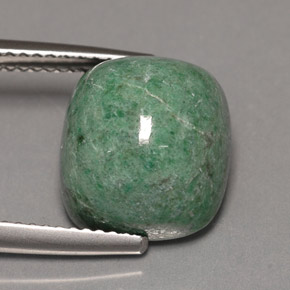 Maw-sit-sit naturale verde da 9,50 ct, taglio a cuscino, opaco