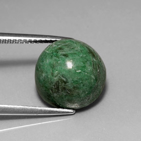 Maw-sit-sit naturale verde da 8,75 ct, taglio rotondo, opaco
