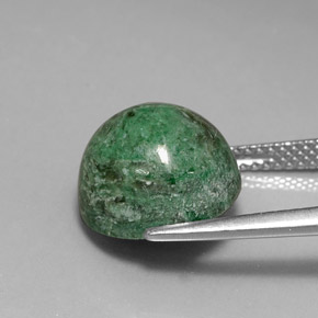 Maw-sit-sit naturale verde da 8,75 ct, taglio rotondo, opaco