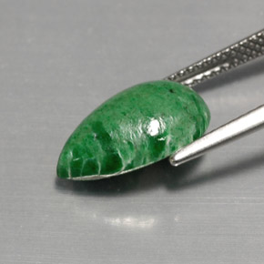Maw-sit-sit naturale verde da 4,24 ct, taglio a pera, opaco