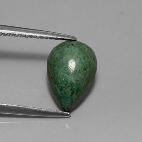 Maw-sit-sit naturale verde da 3,13 ct, taglio a pera, opaco