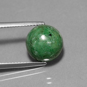 Maw-sit-sit naturale verde da 5,88 ct, taglio rotondo, opaco