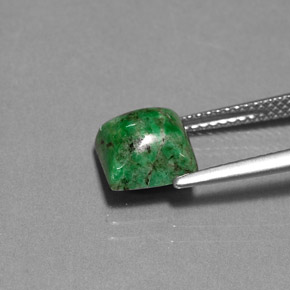 Maw-sit-sit naturale verde da 3,10 ct, quadrato, opaco