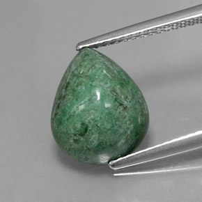 Maw-sit-sit naturale verde da 5,20 ct, taglio a pera, opaco