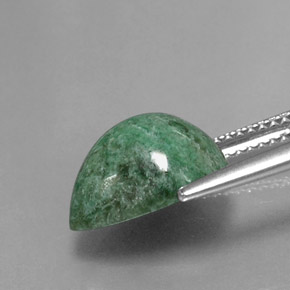Maw-sit-sit naturale verde da 5,20 ct, taglio a pera, opaco