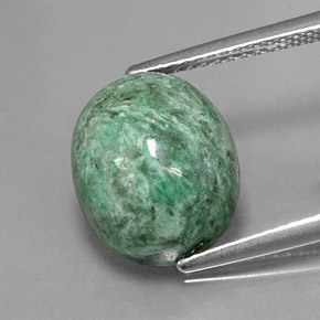 Maw-sit-sit naturale verde da 7,78 ct, taglio ovale, opaco