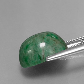 Maw-sit-sit naturale verde da 6,54 ct, taglio ovale, opaco