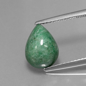 Maw-sit-sit naturale verde da 3,27 ct, taglio a pera, opaco