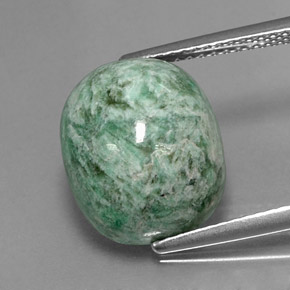 Maw-sit-sit Verde naturale da 9.76 ct, Taglio ovale, Opaco