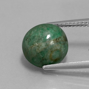 Maw-sit-sit naturale verde da 5,08 ct, taglio rotondo, opaco
