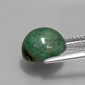 Maw-sit-sit naturale verde da 5,08 ct, taglio rotondo, opaco