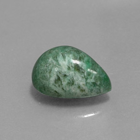Maw-sit-sit naturale verde da 3,76 ct, taglio a pera, opaco