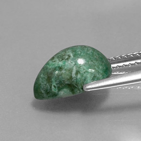 Maw-sit-sit naturale verde da 3,76 ct, taglio a pera, opaco