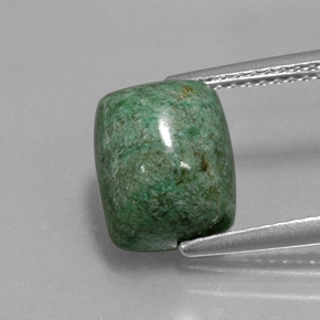 Maw-sit-sit naturale verde da 4,31 ct, taglio a cuscino, opaco