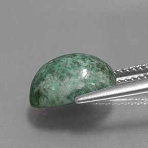 Maw-sit-sit naturale verde da 4,23 ct, taglio ovale, opaco