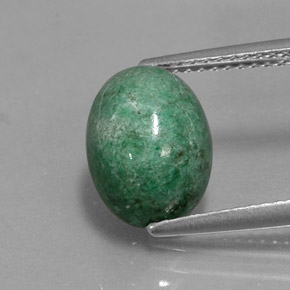 Maw-sit-sit naturale verde da 4,13 ct, taglio ovale, opaco