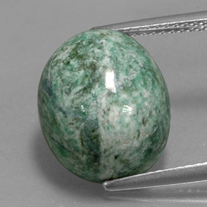 Maw-sit-sit Verde naturale da 10.21 ct, Taglio ovale, Opaco