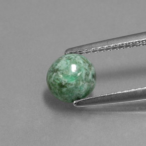 Maw-sit-sit naturale verde da 1,22 ct, taglio rotondo, opaco