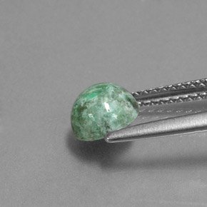 Maw-sit-sit naturale verde da 1,22 ct, taglio rotondo, opaco