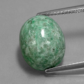 Maw-sit-sit Verde naturale da 8.84 ct, Taglio ovale, Opaco