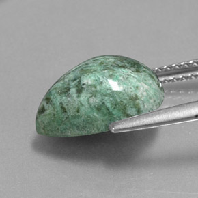 Maw-sit-sit naturale verde da 4,70 ct, taglio a pera, opaco