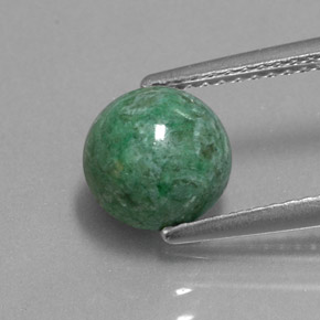 Maw-sit-sit naturale verde da 2,26 ct, taglio rotondo, opaco