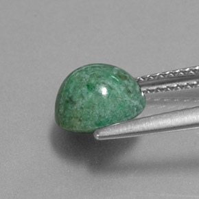Maw-sit-sit naturale verde da 2,26 ct, taglio rotondo, opaco