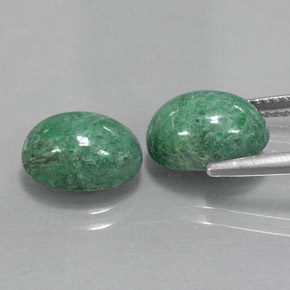 Gemme di Maw-sit-sit Verde naturale da  ct, Taglio ovale, Opaco