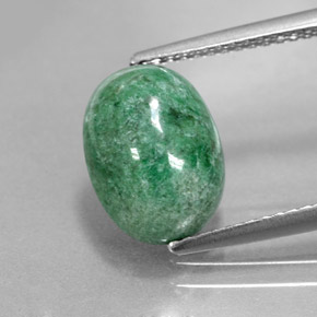 Maw-sit-sit naturale verde da 3,87 ct, taglio ovale, opaco
