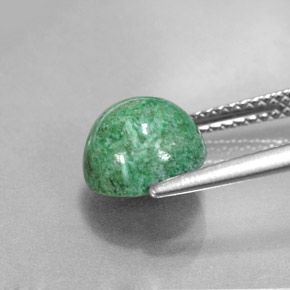 Maw-sit-sit naturale verde da 3,18 ct, taglio rotondo, opaco