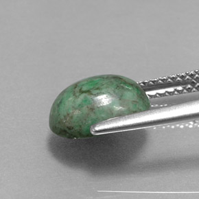 Maw-sit-sit naturale verde da 2,36 ct, taglio ovale, opaco