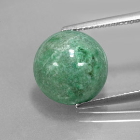 Maw-sit-sit naturale verde da 6,62 ct, taglio rotondo, opaco