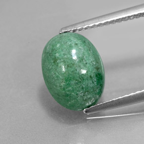Maw-sit-sit naturale verde da 3,74 ct, taglio ovale, opaco