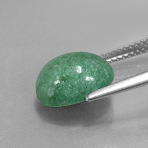 Maw-sit-sit naturale verde da 3,74 ct, taglio ovale, opaco