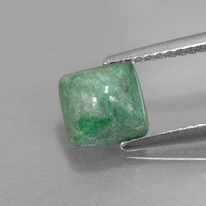 Maw-sit-sit naturale verde da 2,13 ct, quadrato, opaco