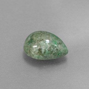 Maw-sit-sit naturale verde da 1,82 ct, taglio a pera, opaco