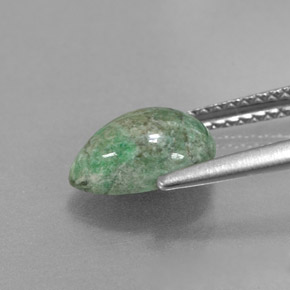 Maw-sit-sit naturale verde da 1,82 ct, taglio a pera, opaco