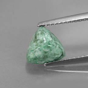 Maw-sit-sit Verde naturale da 1.87 ct, Taglio trillion, Opaco