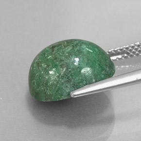 Maw-sit-sit Verde Pino Pallido naturale da 7.20 ct, Taglio ovale, Opaco