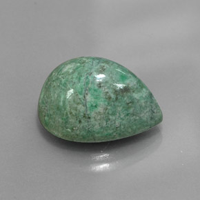Maw-sit-sit naturale verde da 15,87 ct, taglio a pera, opaco