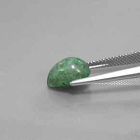 Maw-sit-sit naturale verde da 3,83 ct, taglio a pera, opaco