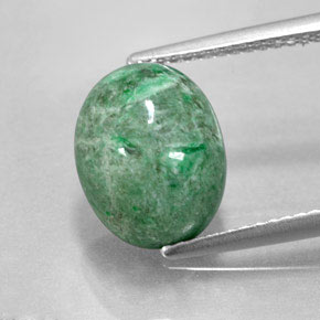Maw-sit-sit naturale verde da 4,55 ct, taglio ovale, opaco