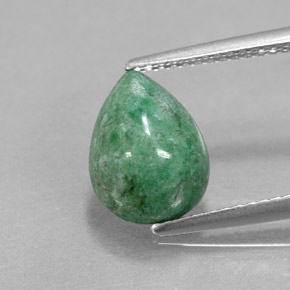Maw-sit-sit naturale verde da 3,25 ct, taglio a pera, opaco