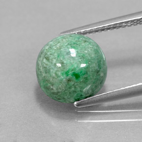 Maw-sit-sit Verde naturale da 5.47 ct, Taglio rotondo, Opaco