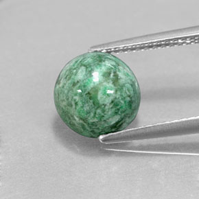 Maw-sit-sit naturale verde da 3,18 ct, taglio rotondo, opaco