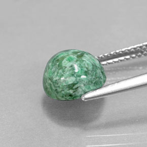 Maw-sit-sit naturale verde da 3,18 ct, taglio rotondo, opaco