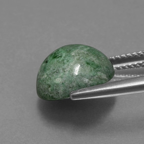 Maw-sit-sit verde medio naturale da 6,62 ct, taglio rotondo, opaco