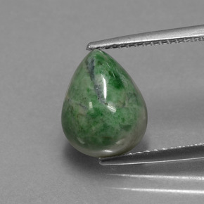 Maw-sit-sit Verde naturale da 3.94 ct, Forma a pera, Opaco