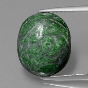 Maw-sit-sit Verde scuro naturale da 8.83 ct, Taglio ovale, Opaco
